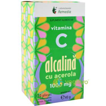 Vitamina C Alcalina cu Acerola 1000mg 10dz